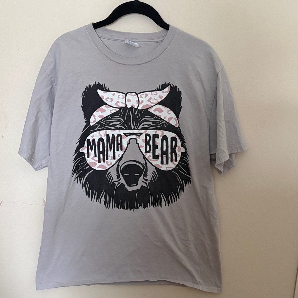 Gray Mama Bear Adult T-Shirt
